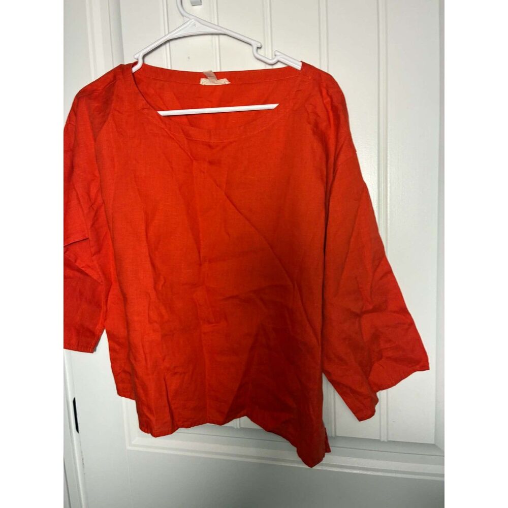 Eileen Fisher XS 3/4 sleeves 100% Organic Linen